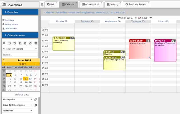 EGroupware: Kalender