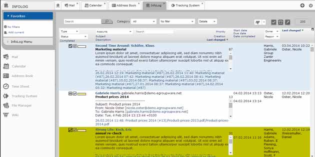 EGroupware: Infolog
