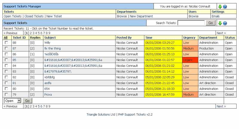 phpsupporttickets: Support-Ticket-Manager