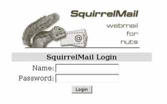 SquirrelMail: Anmeldeseite