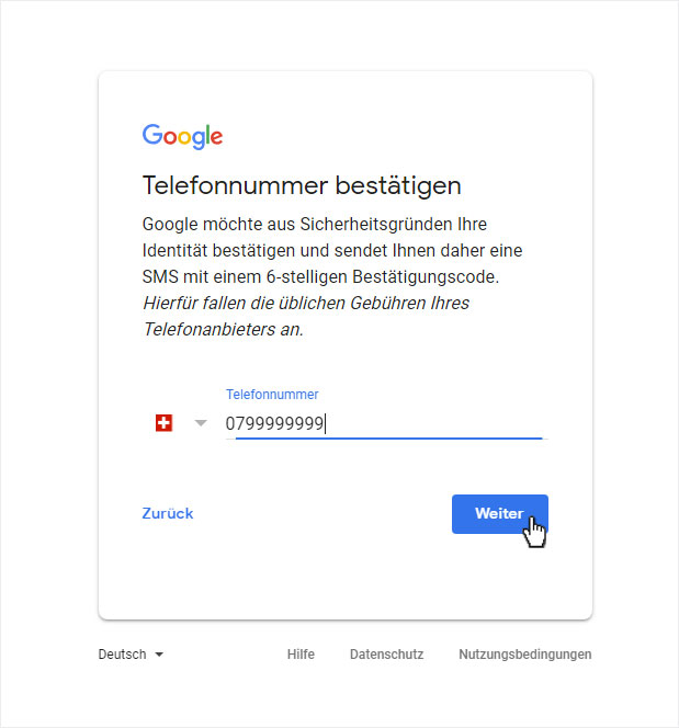 Nicht identität google bestätigen kann Google Mail