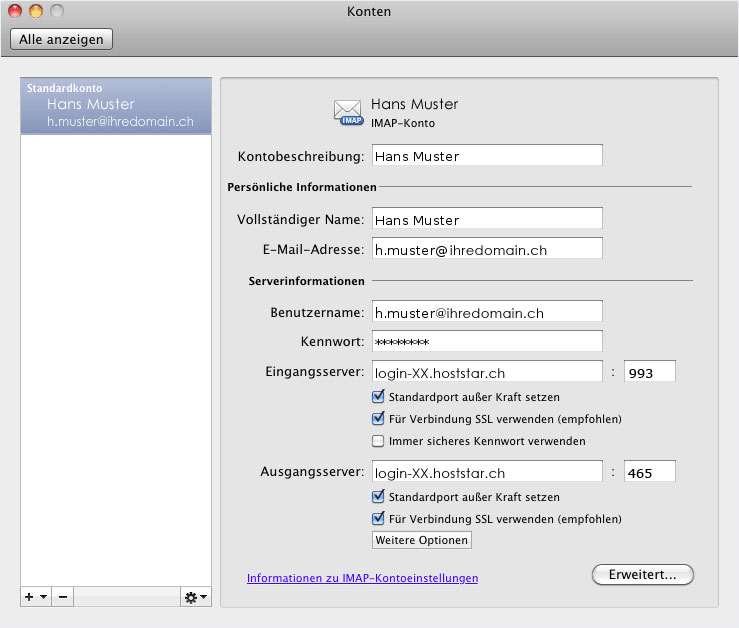outlook imap alle mails