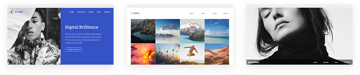 Einfachstes Webdesign mit dem Designer von Hoststar Screenshot für Designs